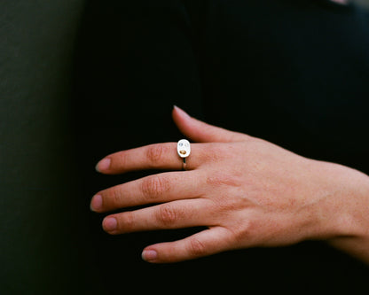 Gemmy Lifted Signet Ring